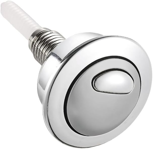 Top Push Button for Toilet Compatible with 49 Flush Valve Durable Replacement Part for Efficient Flushing Ideal for Home Office Commercial Use (Electroplated Silver Plating).