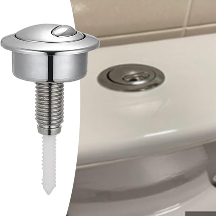 Top Push Button for Toilet Compatible with 49 Flush Valve Durable Replacement Part for Efficient Flushing Ideal for Home Office Commercial Use (Electroplated Silver Plating).