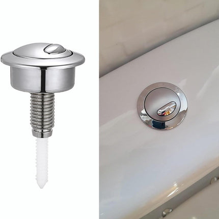 Top Push Button for Toilet Compatible with 49 Flush Valve Durable Replacement Part for Efficient Flushing Ideal for Home Office Commercial Use (Electroplated Silver Plating).