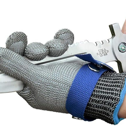 Stainless Steel Metal Anti-Cut Gloves Durable Cut Resistant Work Gloves for Kitchen Construction Industrial Use Ideal for Chefs Handymen Safety.