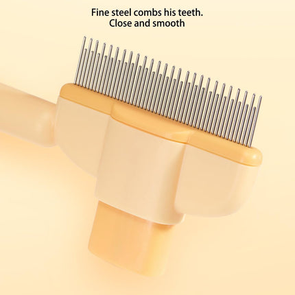 Pet Products Self Cleaning Cat Comb Floating Hair Artifact Knot Removes Pet Hair Comb Long Hair Cat Dog Row Comb Pet Hair Removal Comb Flea Comb, Cat Grooming Brush (B).