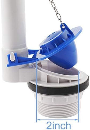 2 Pack Universal Toilet Tank Flapper 2 Inch Easy to Install Long Lasting All Rubber Seal Flapper Replacement Water Saving, High Performance-Blue.