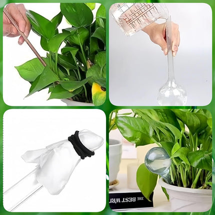 12 Pcs Plant Watering Globes, Automatic Watering Bulbs, Plastic Garden Watering Globes Device, Water Device Drip for Plant, Self-Watering System for Indoor Outdoor Garden (Lake Blue).
