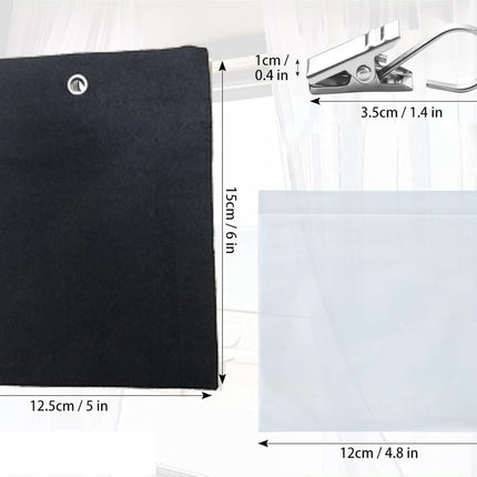 10 Pack Outdoor Curtain Weighted Blocks, 15 oz Outdoor Curtain Sandbag Weighted Bags, Curtain Bottom Weighted Bag Retainer Clips for Outdoor Curtains Gazebo Tent Tablecloths.