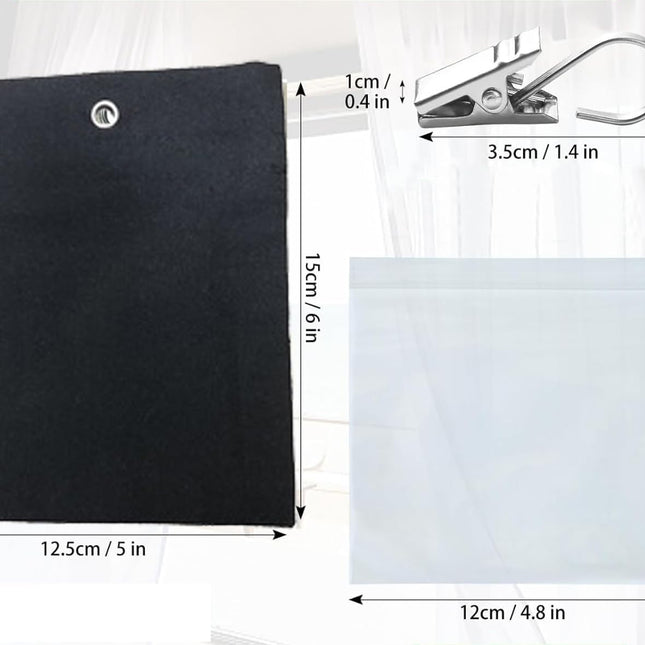 10 Pack Outdoor Curtain Weighted Blocks, 15 oz Outdoor Curtain Sandbag Weighted Bags, Curtain Bottom Weighted Bag Retainer Clips for Outdoor Curtains Gazebo Tent Tablecloths.