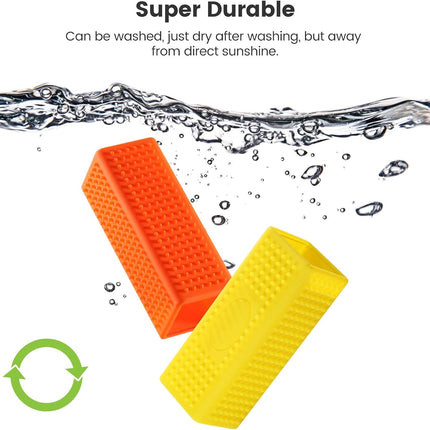 2-Pack Pet Dog Cat Hair Remover for Cars Furniture Carpet Block Roller Sofa Hollow Rubber Cleaner Brush.