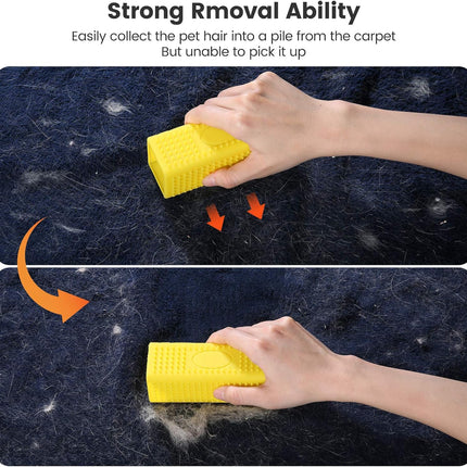 2-Pack Pet Dog Cat Hair Remover for Cars Furniture Carpet Block Roller Sofa Hollow Rubber Cleaner Brush.