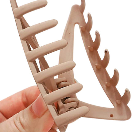 Hair Claw Clips Girls Women Nonslip French Matte Claw Clip for Thin Hair Curly Straight Long Hair - 6 Packs / Set.