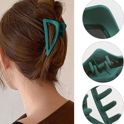 Hair Claw Clips Girls Women Nonslip French Matte Claw Clip for Thin Hair Curly Straight Long Hair - 6 Packs / Set.