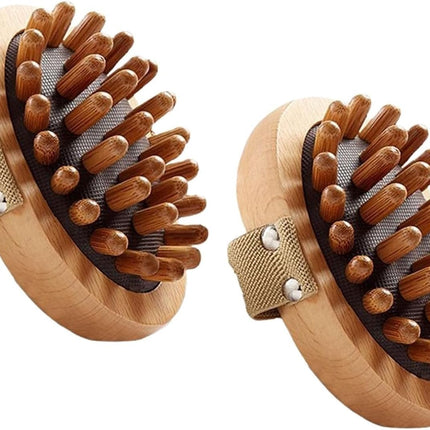 Meridian Pressure Brush, Wood Therapy Massage Tools for Belly Fat, Handheld Wooden Massager Body Brush for Cellulite Remover, Body Shaping and Muscle Pain Relief (2 PCS).