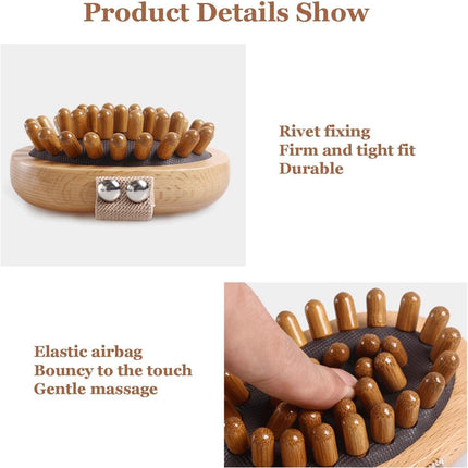 Meridian Pressure Brush, Wood Therapy Massage Tools for Belly Fat, Handheld Wooden Massager Body Brush for Cellulite Remover, Body Shaping and Muscle Pain Relief (2 PCS).