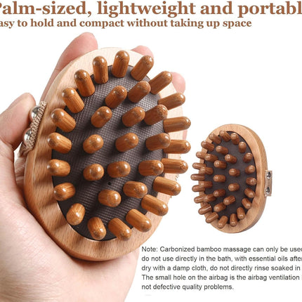 Meridian Pressure Brush, Wood Therapy Massage Tools for Belly Fat, Handheld Wooden Massager Body Brush for Cellulite Remover, Body Shaping and Muscle Pain Relief (2 PCS).