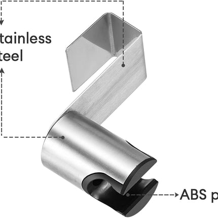 Stainless Steel+ABS Holder Hook Hanger for Hand Shower Toilet Bidet Sprayer Brushed Nickel.