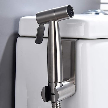 Stainless Steel+ABS Holder Hook Hanger for Hand Shower Toilet Bidet Sprayer Brushed Nickel.