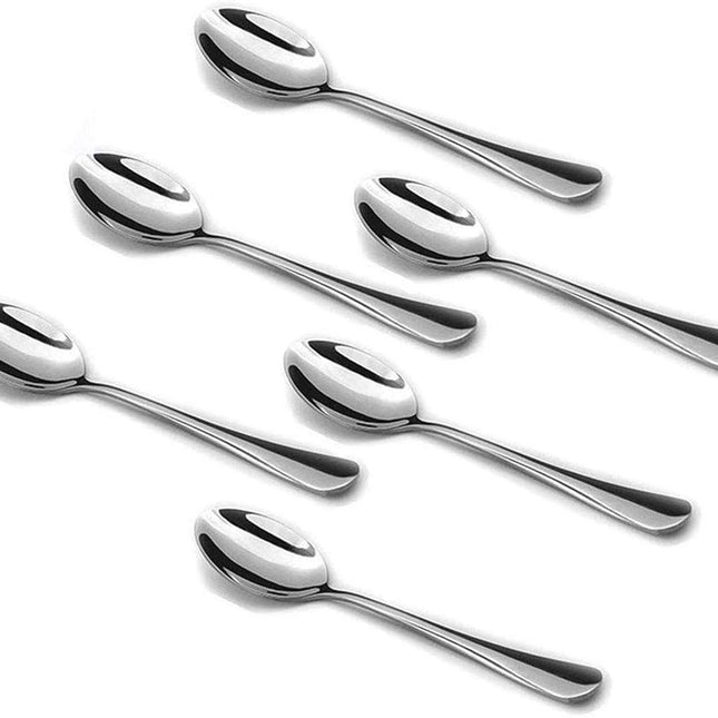 Demitasse Espresso Spoons Set of 6, Mini Coffee Spoon, 18/10 Stainless Steel Small Spoons for Dessert, Tea, Appetizer, 4.7.