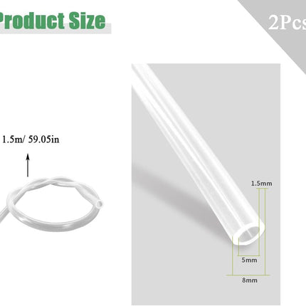 2 Pcs Silicone Tubing Hose for Automatic Drinking Water Pump Replacement Compatible with Electric Water Dispenser, Water Bottle Pump, and Water Purifiers for Efficient Water Dispensing.