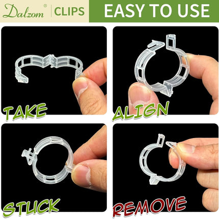 Plastic Plant Clips Essential Garden Tools, Plant Support Clips Tomato Grape Vine Vegetables Plant Fixing Clips,2025 Upgrade Plant Support Garden Clips (Count, 300).