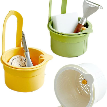 Kitchen Sink Strainer Basket, Faucet Hanging Filter Basket, 2025 Kitchen Sink Food Waste Catcher Faucet Hanging, Sink Trash Catcher for Garbage Leftovers (Green).