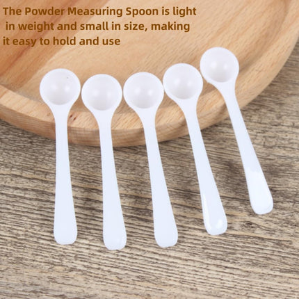 Measuring Spoons Set, 100Pcs PVC Fertilizer Spoon, High Temperature Resistance Measuring Spoon Long Handle Scoop, Small Tablespoon Measurement Spoon Set for Gardening 2ml/1g.