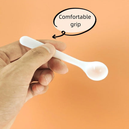 Measuring Spoons Set, 100Pcs PVC Fertilizer Spoon, High Temperature Resistance Measuring Spoon Long Handle Scoop, Small Tablespoon Measurement Spoon Set for Gardening 2ml/1g.
