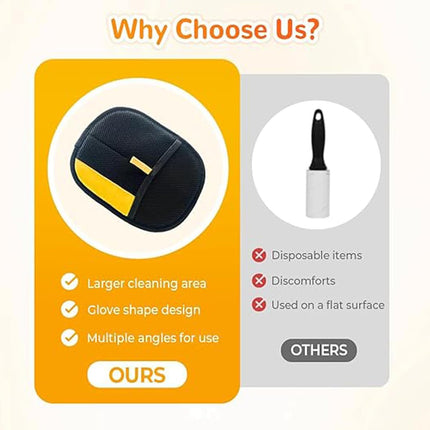 Yomi Pet Hair Remover Glove, Reusable Electrostatic Pet Hair Removal Gloves, For Couch, Furniture, Carpet, Car Seat, Upgraded Animal Fur Removal Tool (1PC).