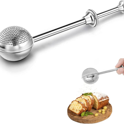 Powdered Sugar Shaker Duster Stainless Steel Dusting Wand Flour Sifter for Baking Flour Spices Baking Tools.