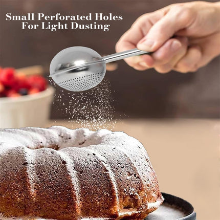 Powdered Sugar Shaker Duster Stainless Steel Dusting Wand Flour Sifter for Baking Flour Spices Baking Tools.