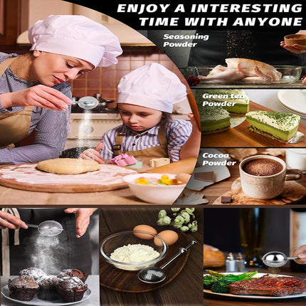 Powdered Sugar Shaker Duster Stainless Steel Dusting Wand Flour Sifter for Baking Flour Spices Baking Tools.
