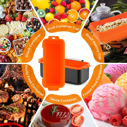 Silicone Grease Cup Liners 2-Pack: Blackstone Griddle Accessories - Reusable Foldable Drip Pan Liners for 17"/28"/36" Blackstone Griddle BBQ Grease Catcher Cup Protection（Orange.