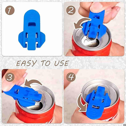 6 Pcs Manual Can Openers Manual Easy Can Opener for Family Drinks Protector Opener Drink Shield Plastic Tinned Can Tab Openers for Pop Beer Soda Cans Beverage Protector.