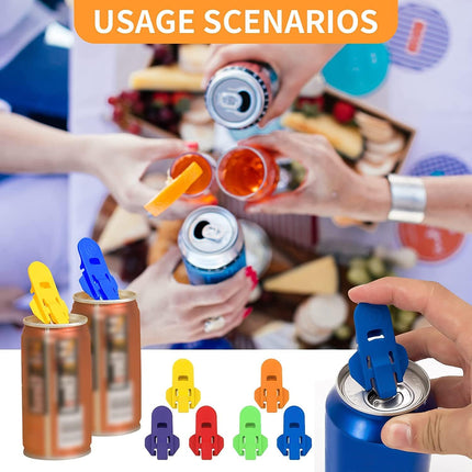 6 Pcs Manual Can Openers Manual Easy Can Opener for Family Drinks Protector Opener Drink Shield Plastic Tinned Can Tab Openers for Pop Beer Soda Cans Beverage Protector.
