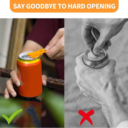 6 Pcs Manual Can Openers Manual Easy Can Opener for Family Drinks Protector Opener Drink Shield Plastic Tinned Can Tab Openers for Pop Beer Soda Cans Beverage Protector.