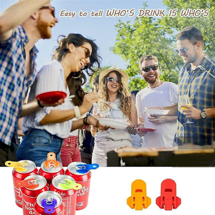 6 Pcs Manual Can Openers Manual Easy Can Opener for Family Drinks Protector Opener Drink Shield Plastic Tinned Can Tab Openers for Pop Beer Soda Cans Beverage Protector.
