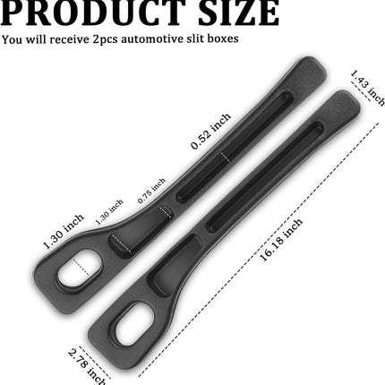 2PCS Car Seat Gap Filler Organizer with Car Storage Slot,Multi-Functional Car Gap Filler for Phone,Key,Coin in Car Organization And Anti-Drop,Universal Car Gap Filler Organizer for Cars.