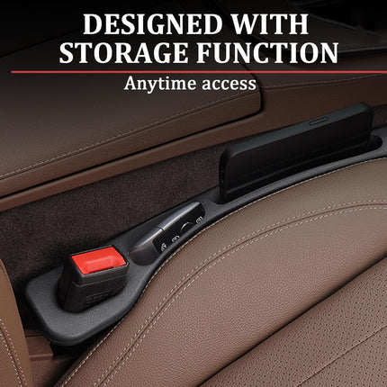 2PCS Car Seat Gap Filler Organizer with Car Storage Slot,Multi-Functional Car Gap Filler for Phone,Key,Coin in Car Organization And Anti-Drop,Universal Car Gap Filler Organizer for Cars.