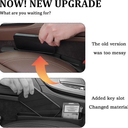 2PCS Car Seat Gap Filler Organizer with Car Storage Slot,Multi-Functional Car Gap Filler for Phone,Key,Coin in Car Organization And Anti-Drop,Universal Car Gap Filler Organizer for Cars.