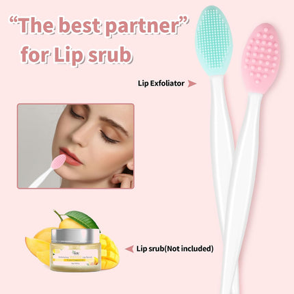 Silicone Lip Scrub Brush Lip Scrubber Tool Lip Exfoliator Brush Exfoliating Lip Scrub Tool for Dark Lips.