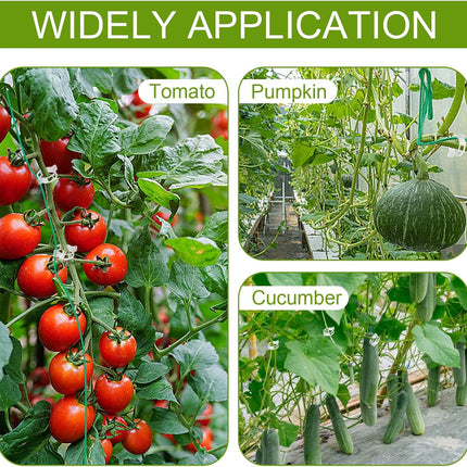 20 PCS Tomato Holder Hooks with String, Tomato Support Hooks Plant Support Clips, 33ft Rope, Vine Crop Trellis Prevent Garden Vegetable from Pinching Falling Off.