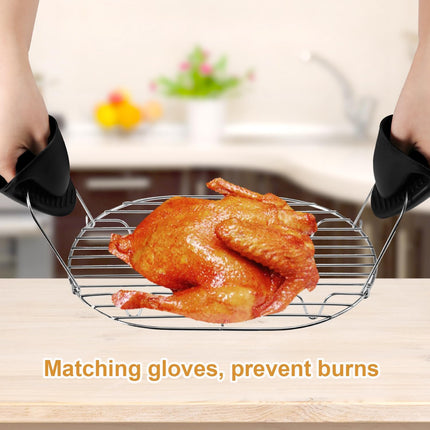 Steam and Roast Rack Compatible with Ninja Foodi Possible Cooker Pro 8.5 Qt MC1000 MC1001 MC1010 Series, Stainless Steel Possible Steamer Cooker Accessories for Slow Cooker Crock Pot.