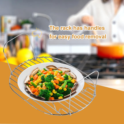 Steam and Roast Rack Compatible with Ninja Foodi Possible Cooker Pro 8.5 Qt MC1000 MC1001 MC1010 Series, Stainless Steel Possible Steamer Cooker Accessories for Slow Cooker Crock Pot.