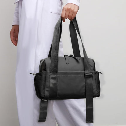 Mini Gym Bag for Women, Small Duffle Bag with Wet Compartment, Lightweight Waterproof Cute Tote for Girls Workout Sport Travel (Black).