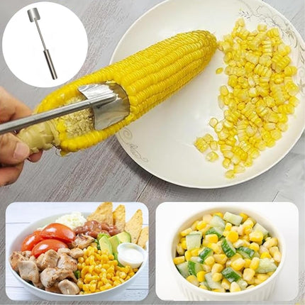 Corn Peeler and Cob Remover Tool, Fast and Safe Kitchen Utensil, Easy Clean Design.