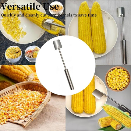 Corn Peeler and Cob Remover Tool, Fast and Safe Kitchen Utensil, Easy Clean Design.