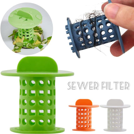 New Handle Bathroom Drain Hair Catcher Bath Stopper Plug Sink Strainer Filter Sewer Dredge Device Shower Hair Stopper (Pack of 4) Green-Blue-White-Orange 1.5 inch to 1.75 inch.