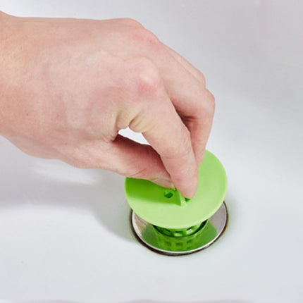 New Handle Bathroom Drain Hair Catcher Bath Stopper Plug Sink Strainer Filter Sewer Dredge Device Shower Hair Stopper (Pack of 4) Green-Blue-White-Orange 1.5 inch to 1.75 inch.