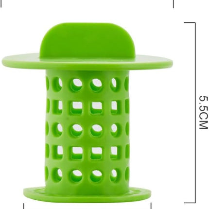 New Handle Bathroom Drain Hair Catcher Bath Stopper Plug Sink Strainer Filter Sewer Dredge Device Shower Hair Stopper (Pack of 4) Green-Blue-White-Orange 1.5 inch to 1.75 inch.