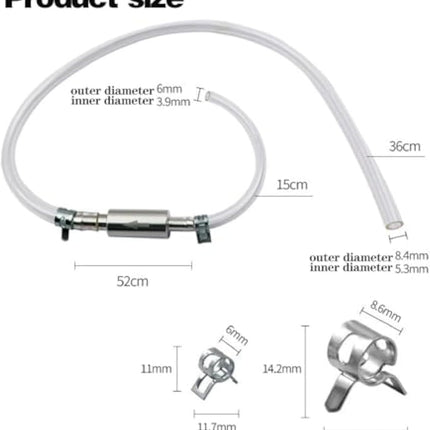 Brake Bleeder Hose One Way Check Valve, Brake Fluid Replacement Kit, Car Brake Bleeder Hose with One Way Check Valve, Universal Brakes Bleeder Tool Cars Accessories for Car Motorbike Bike (2 Set).