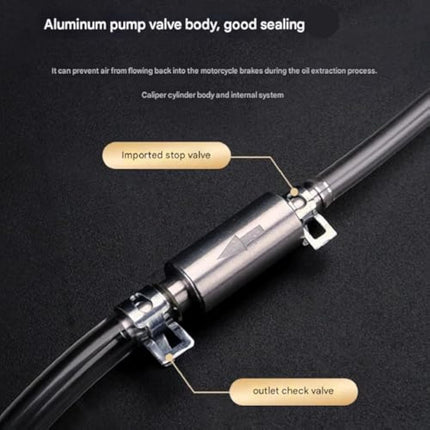 Brake Bleeder Hose One Way Check Valve, Brake Fluid Replacement Kit, Car Brake Bleeder Hose with One Way Check Valve, Universal Brakes Bleeder Tool Cars Accessories for Car Motorbike Bike (2 Set).