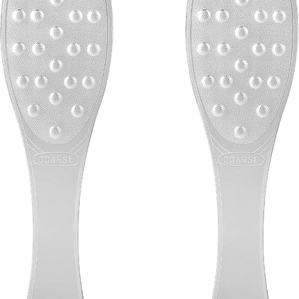 2 Pcs Foot Scraper Pedicure Metal Foot File Callus Remover for Feet Double Sided Foot Exfoliator Tool Set Foot Scrubber Professional Foot Rasp Scrubber for Wet Dry Skin Heel(Silver).