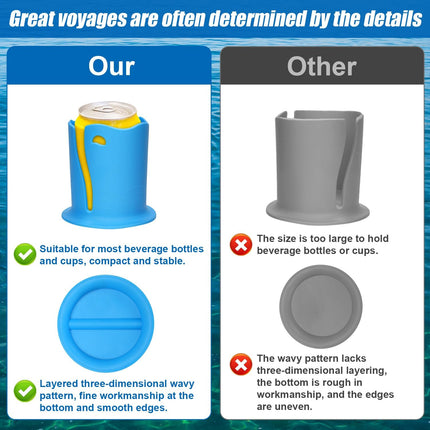 2pcs Paddle Board Cup Holder, Universal Kayak Drink Holder Multifunctional Anti-Toppling Paddleboard Cup Holder Surfboard Water Bottle Holder for Outdoor Fishing Boat Kayak Accessories.